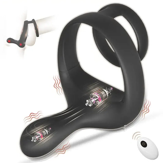 Dual Motor Silicone Vibrating Cock Ring