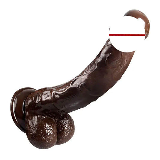 10.2-Inch Black Realistic Large Dildo