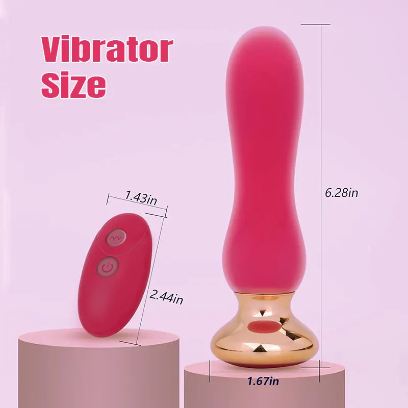 G-Spot Vibrating Silicone Anal Plug