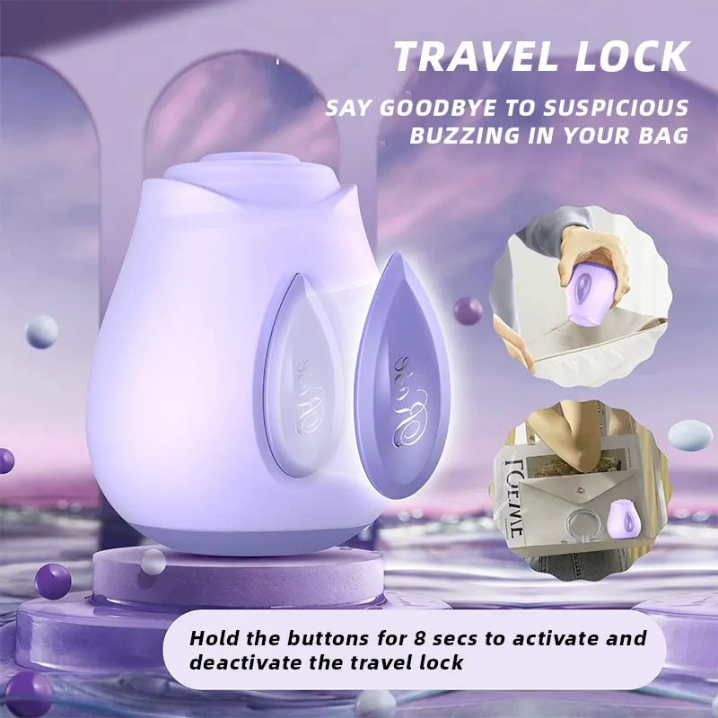 Velvet Bloom Wide-Mouth Clitoral Suction Vibrator