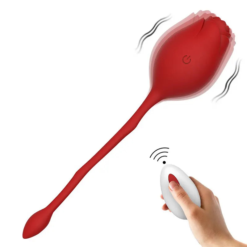 Dual Rose Remote Control Vibrator Egg
