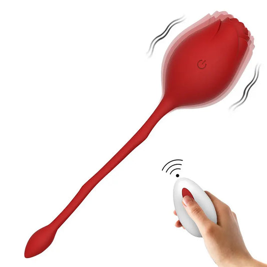 Dual Rose Remote Control Vibrator Egg