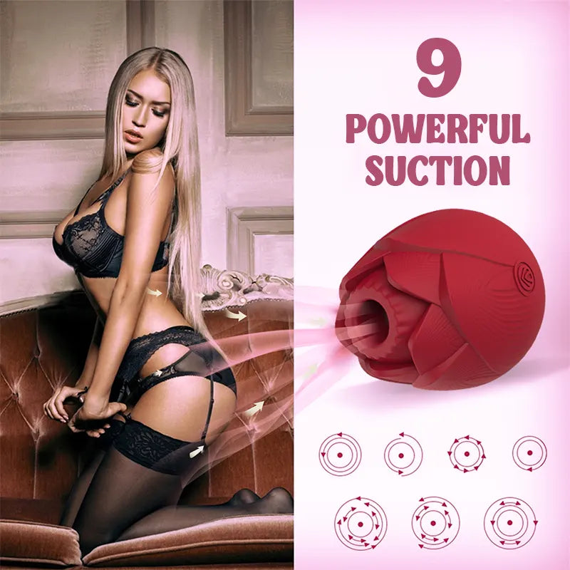 9 Modes Rose Clit Suction Toy