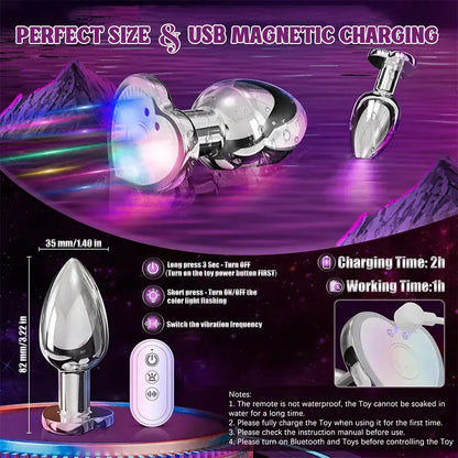 Heart Colorful Light Up Anal Toy