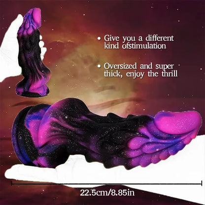 Star Mixed Color Silicone Fantasy Dildo
