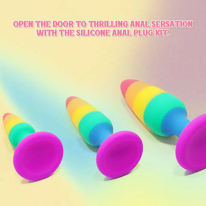 Silicone Rainbow Anal Plug