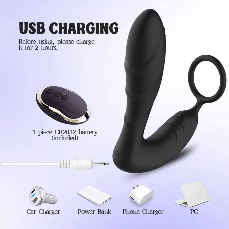 Prostate Massager with Dual Motors