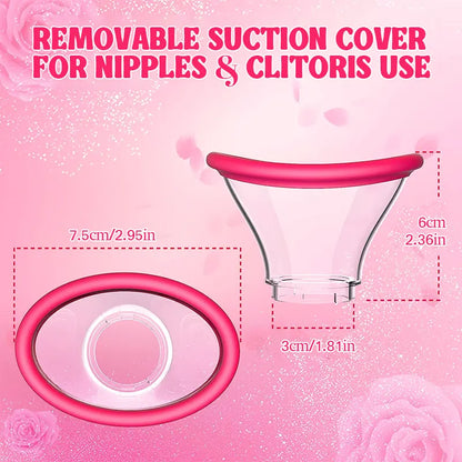 Removable Tongue Licking and Sucking Vibrator