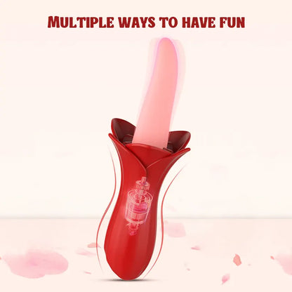 Tongue Rose Vibrator for Women