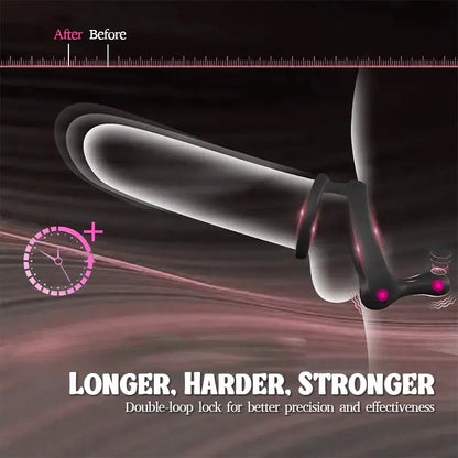 Dual Motor Silicone Vibrating Cock Ring