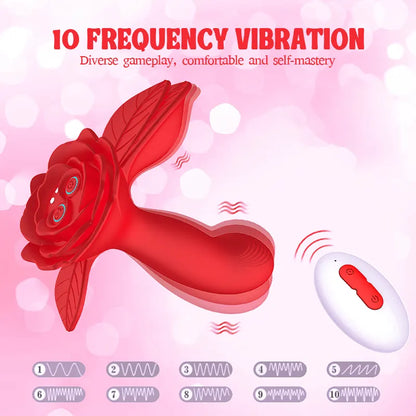 Wireless remote control wearable rose vibrator
