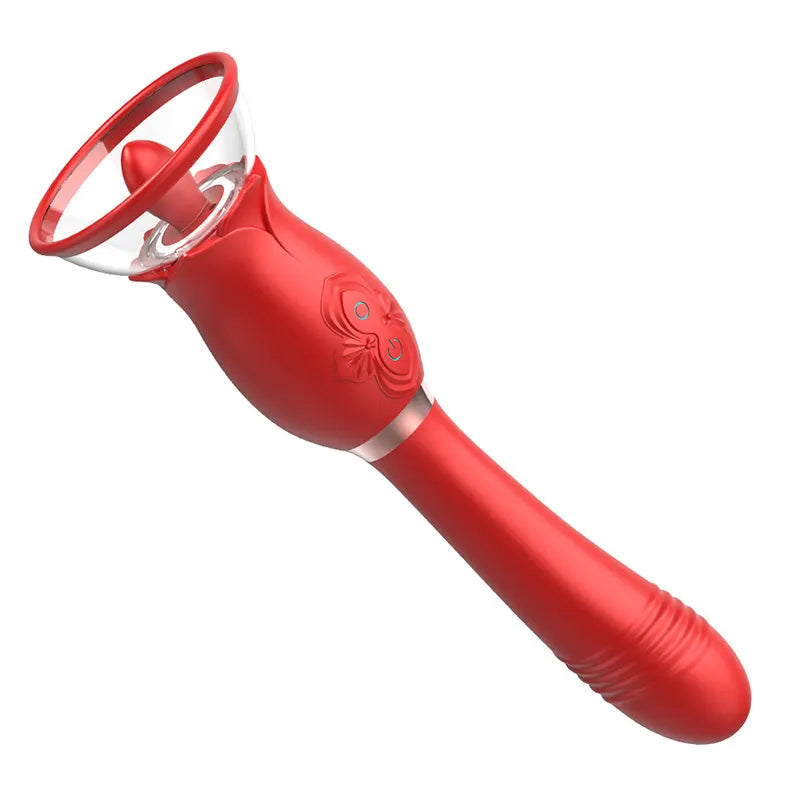Rose Sucking Toy Vibrator with Tongue