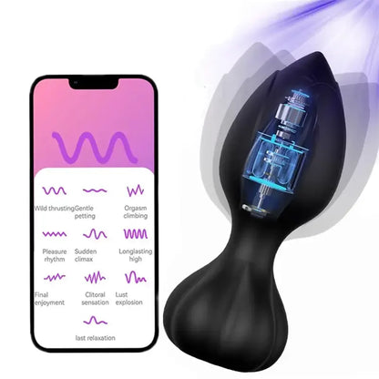 Rose Vibrating Anal Plug
