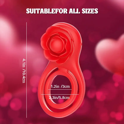Wireless Control Rose Vibrating Cock Ring