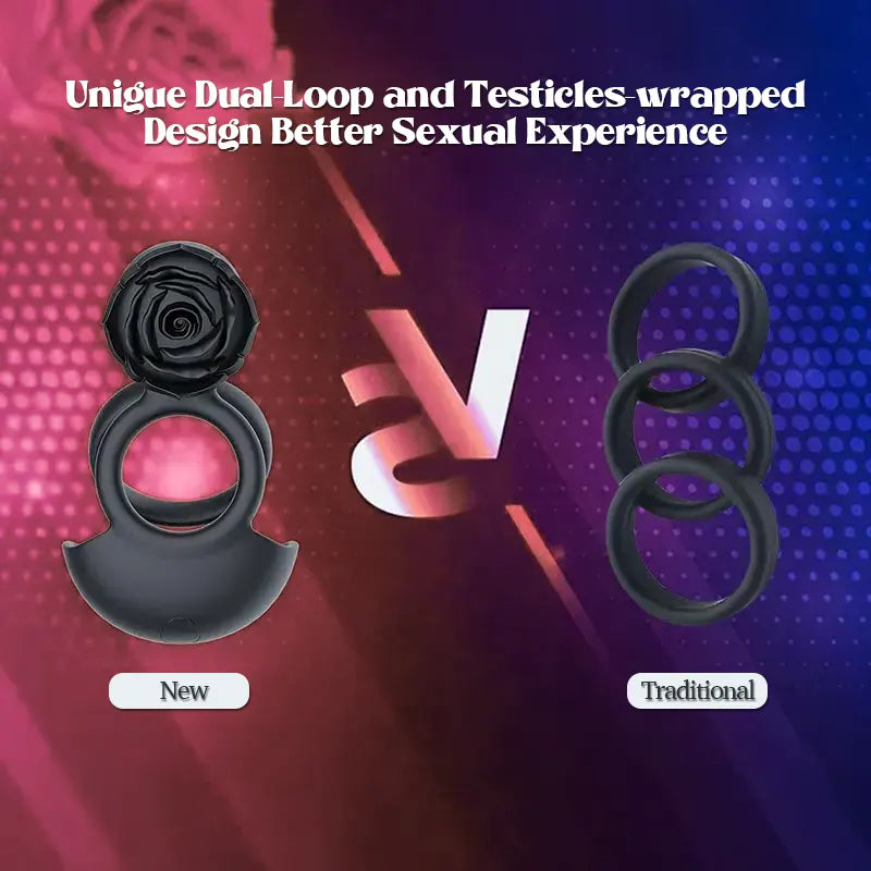 Rose Dual Stimulation Cock Ring