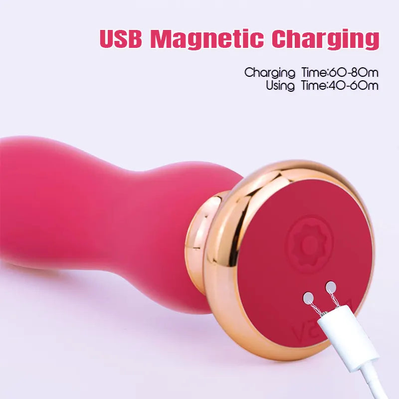 G-Spot Vibrating Silicone Anal Plug
