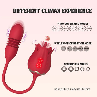 Rose Tongue Licker Clit Pleasure Toy