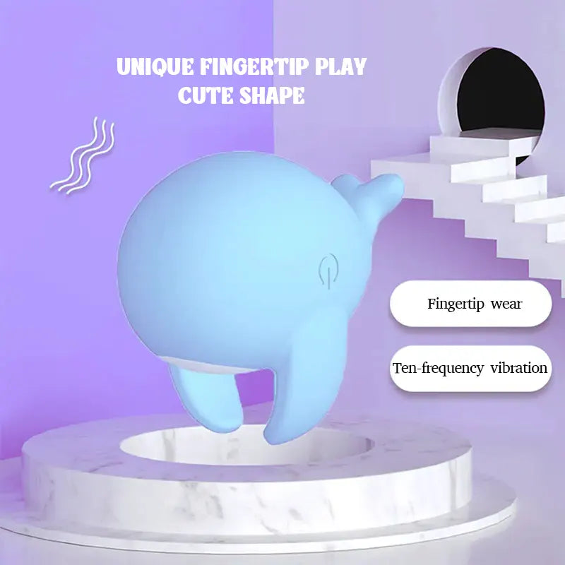 Cute Whale Fingertip Vibrator