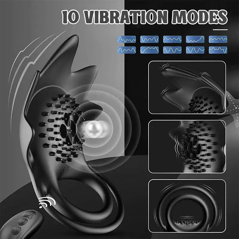 Couples Wireless Remote Control Vibrating Cock Ring