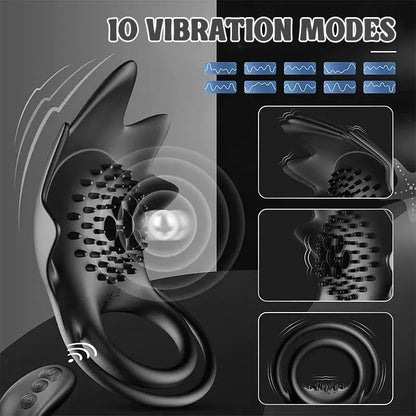 Couples Wireless Remote Control Vibrating Cock Ring