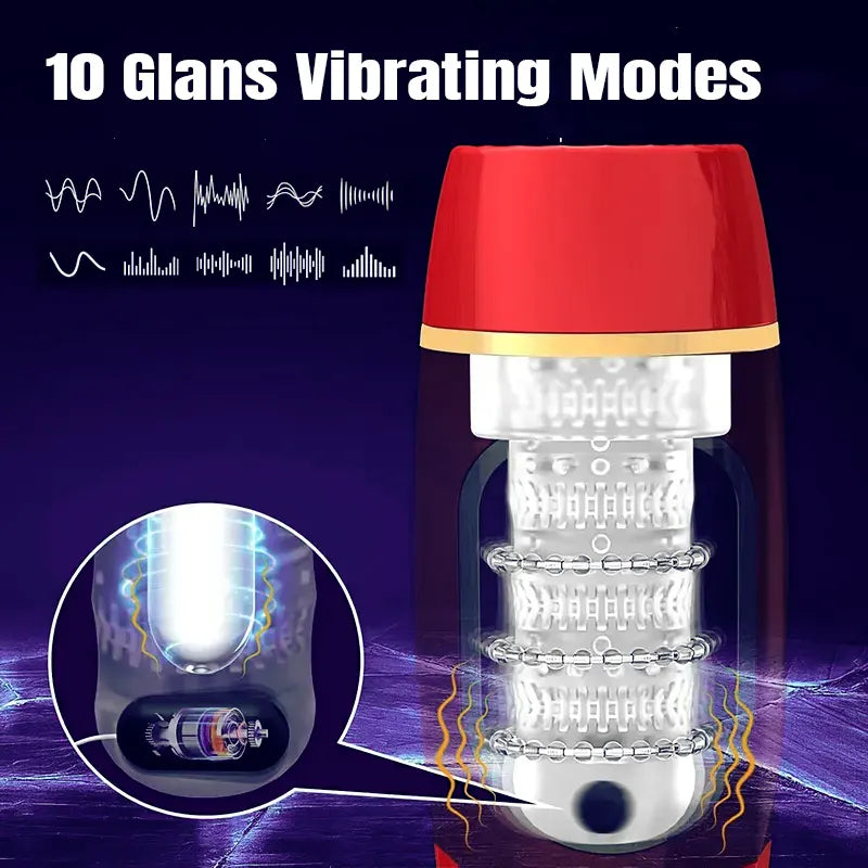 Retractable Suction Male Masturbator Cup
