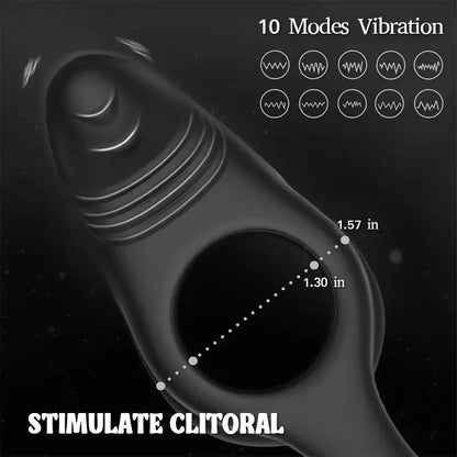 3 in 1 Couple Silicone Vibrating Cock Ring