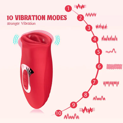 Simulate Oral Sex Licking and Sucking Vibrator