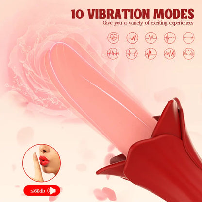 Tongue Rose Vibrator for Women