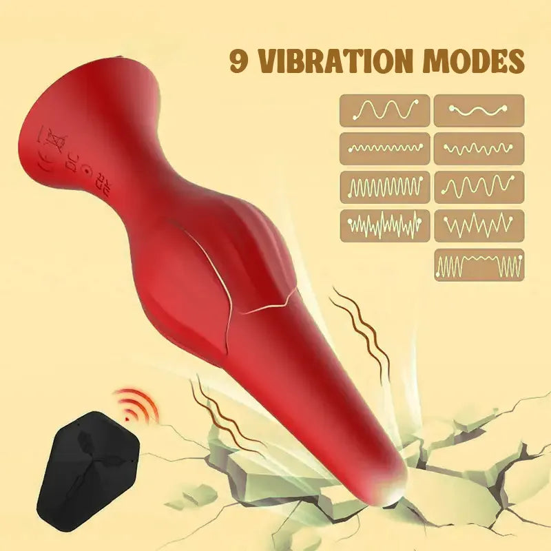 APP Silicone Rose Vibrating Anal Plug