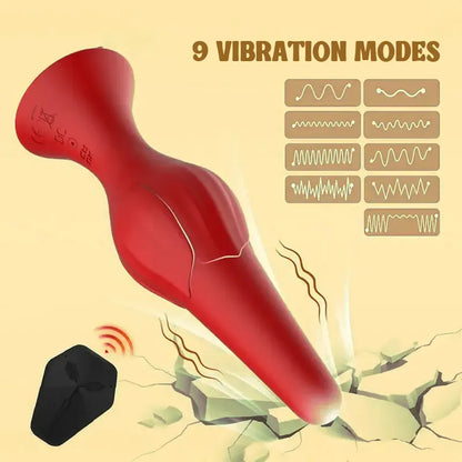 APP Silicone Rose Vibrating Anal Plug