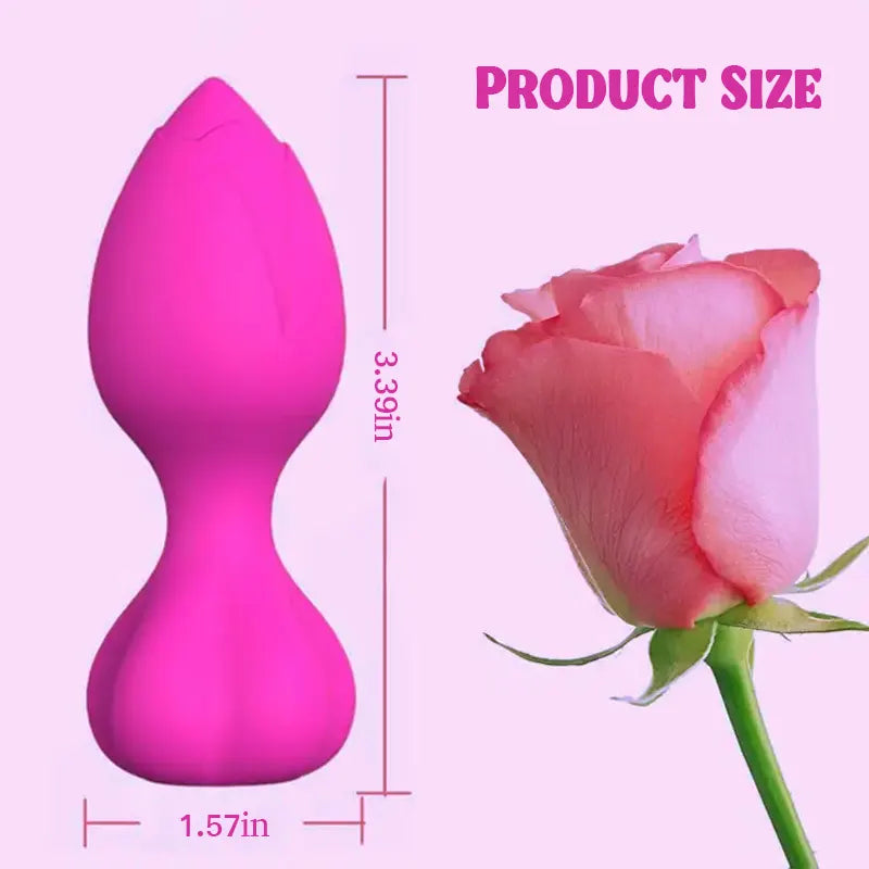 Rose Vibrating Anal Plug