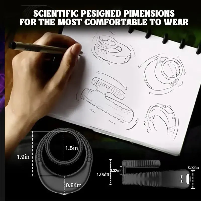 Double Ring Vibrating Silicone Cock Ring
