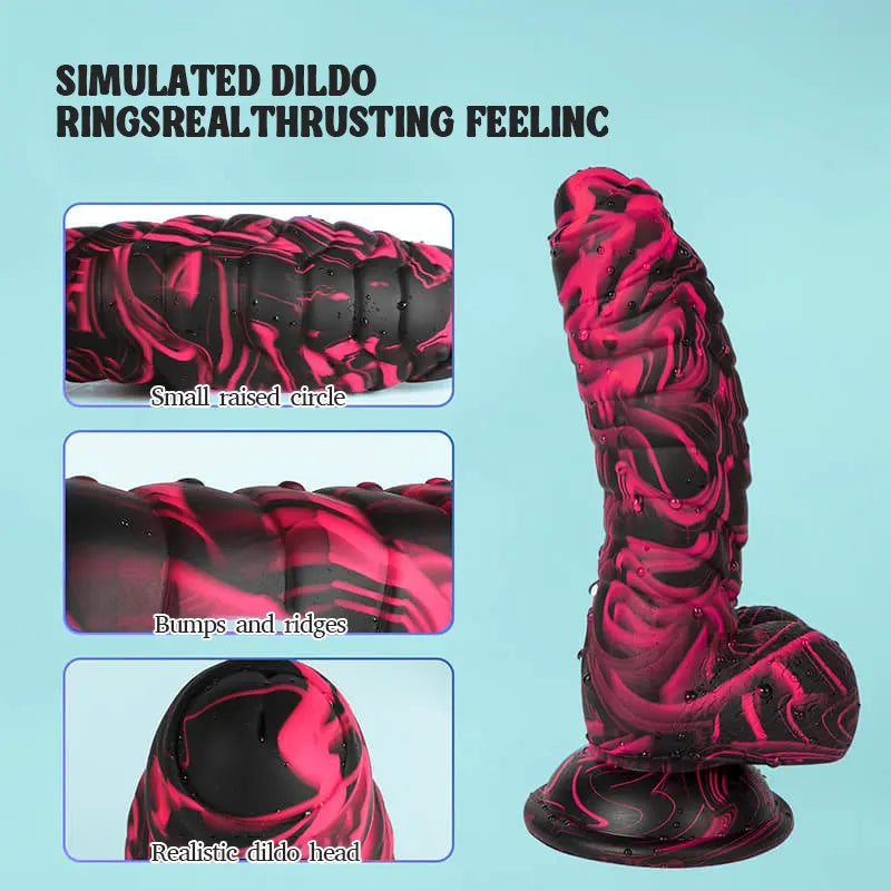 Mixed Color Simulated Dildo with Suction Cup