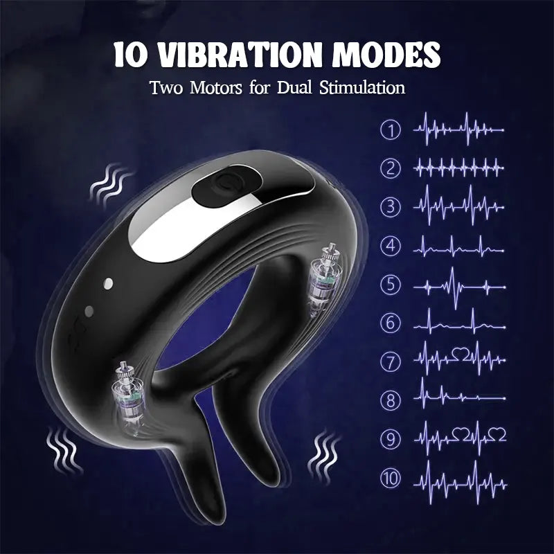 Rabbit Silicone Vibrating Cock Ring