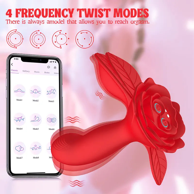 Wireless remote control wearable rose vibrator