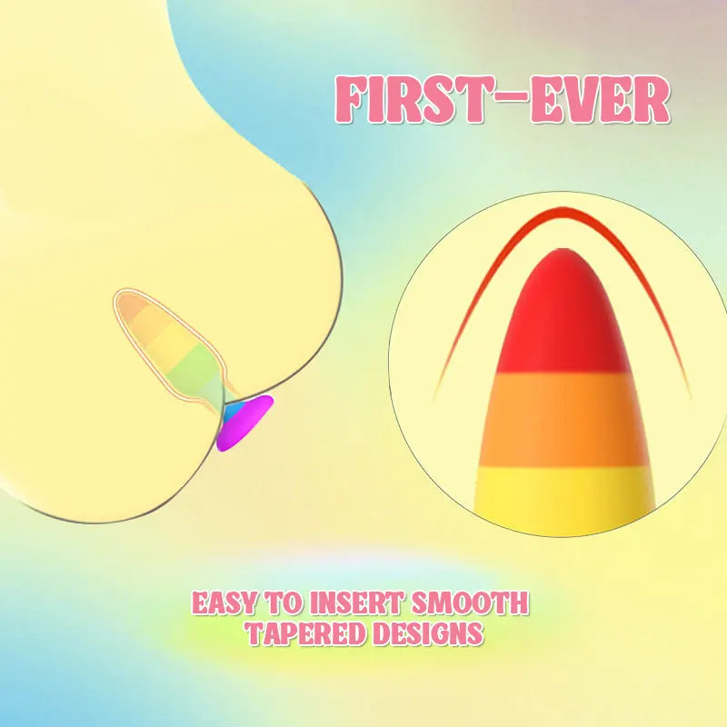 Silicone Rainbow Anal Plug