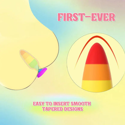 Silicone Rainbow Anal Plug
