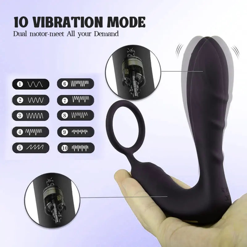 Prostate Massager with Dual Motors