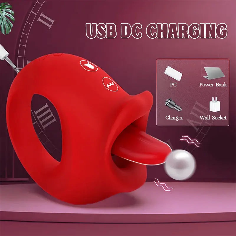 Honey Tongue 10 Frequency Vibrating Masturbator