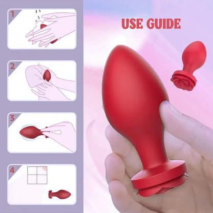 Silicone Rose Butt Plug Set 3