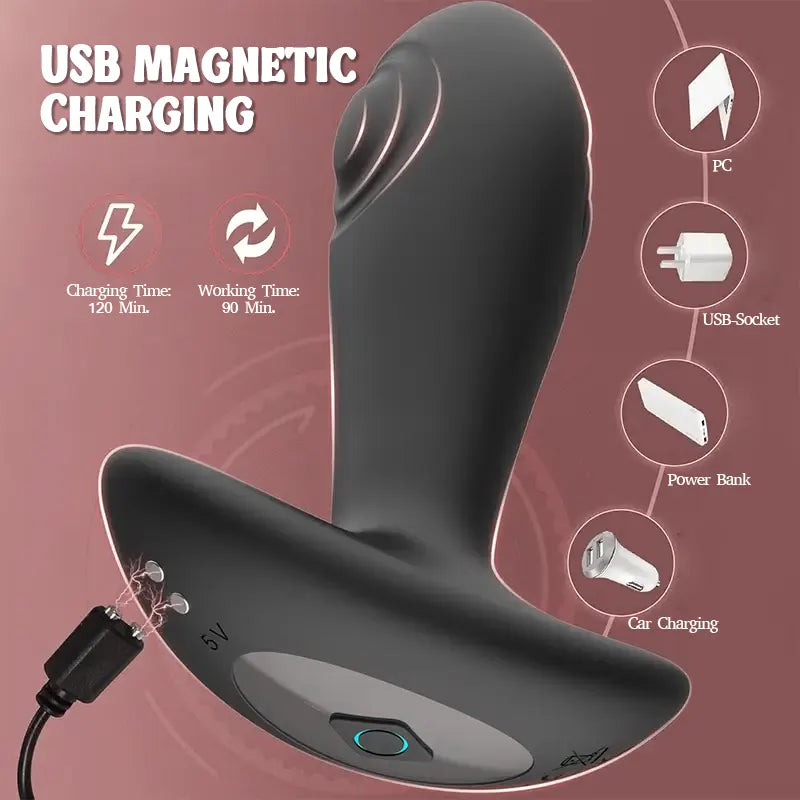 Dual Sided Vibrating Remote Anal Plug