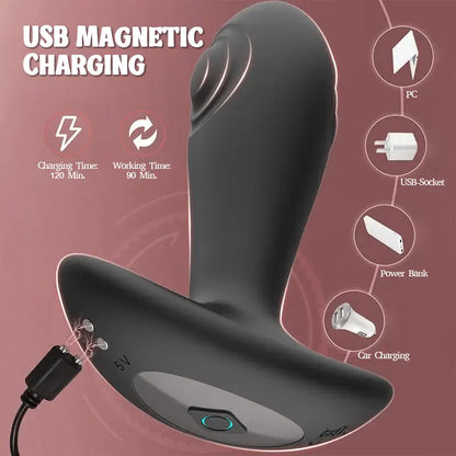 Dual Sided Vibrating Remote Anal Plug