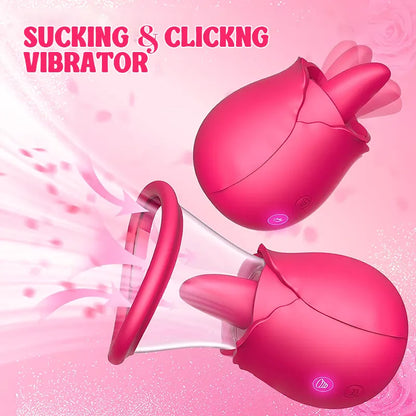 Removable Tongue Licking and Sucking Vibrator
