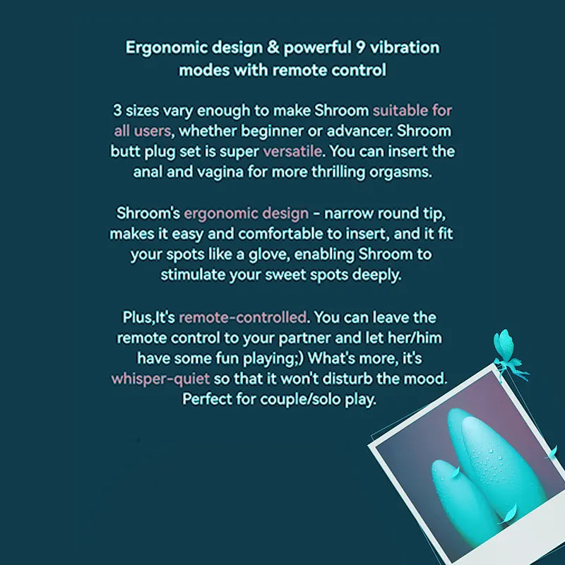 Vibrating anal plugs with remote control