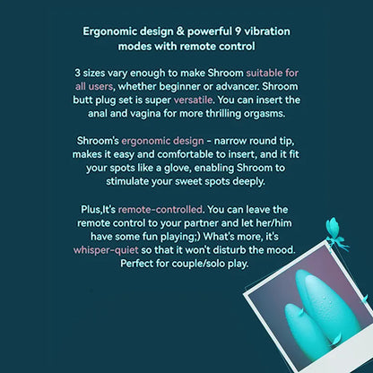Vibrating anal plugs with remote control