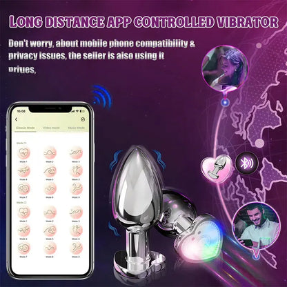 Heart Colorful Light Up Anal Toy
