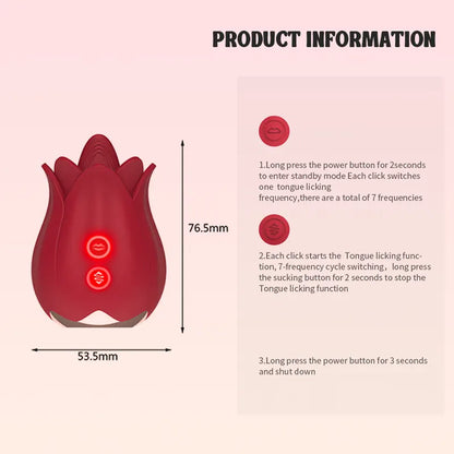 Red Rose Licking Vibrator