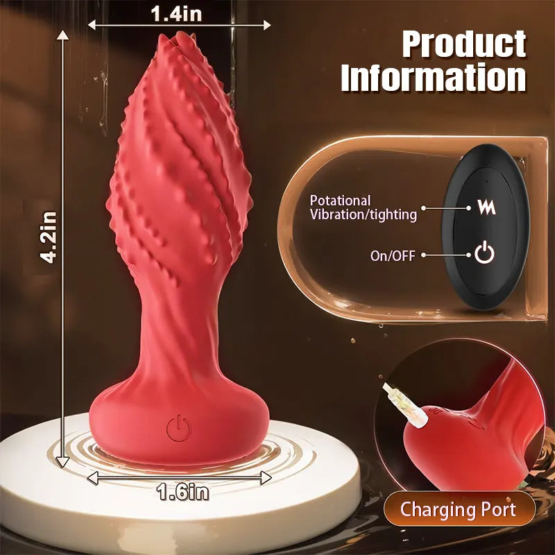 Rotating LED Anal Vibrator Plug
