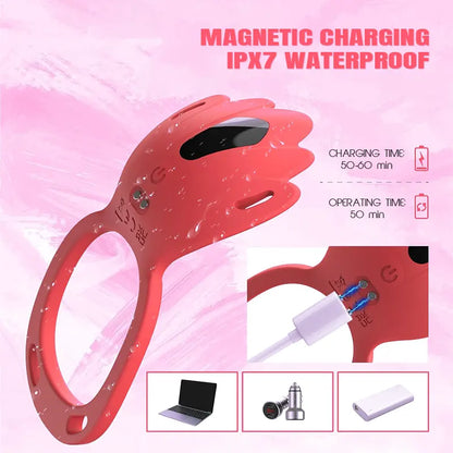 Couples Vibrator Ring with Clitoral Stimulator