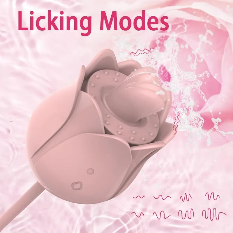 Rose Sex Toy Vibrator Dildo 3 IN1 Adult Sex Toy